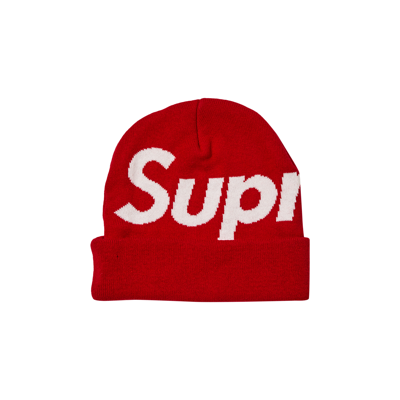 Pre-owned Supreme Big Logo Beanie 'red'