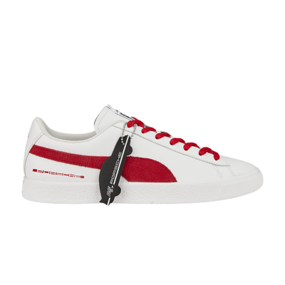 Pre-owned Puma Porsche X Rs 2.7 Suede '50th Anniversary - White Red'