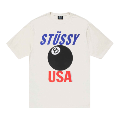 Pre-owned Stussy Usa Pigment Dyed T-shirt 'natural' In Cream