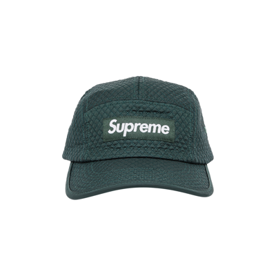 Pre-owned Supreme Micro Quilted Camp Cap 'pine' In Green
