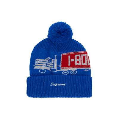 Pre-owned Supreme 18 Wheeler Beanie 'blue'