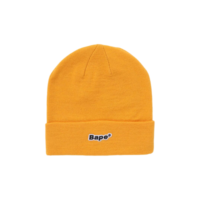 Pre-owned Bape Patch Knit Cap 'yellow'