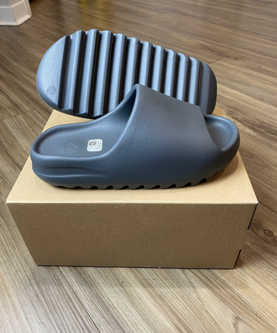 Pre-owned Adidas X Kanye West Adidas Yeezy Slide New Slate Gray In Grey
