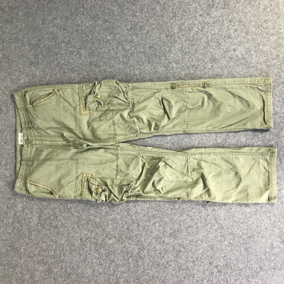 Pre-owned 20471120 X Beauty Beast Vintage Real Crush Parachute Cargo Pants In Army Green