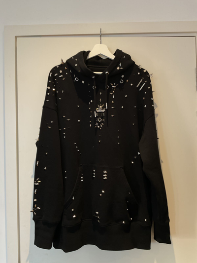 Pre-owned Givenchy Stud Embellished Hoodie Black