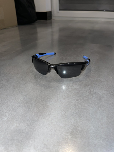Pre-owned Oakley Oo9154-25 "half Jacket 2.0" Black Blue Sunglasses