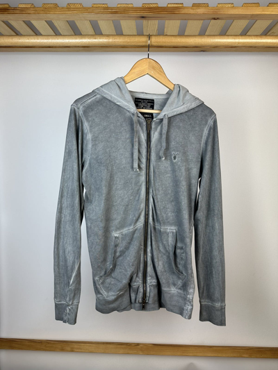Pre-owned Allsaints Vintage  Zip Hoodie 90's In Grey
