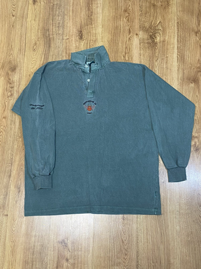 Pre-owned England Rugby League X Vintage 2001 Blokecore Vintage Wanbough Ski Rugby Jersey Polo In Green