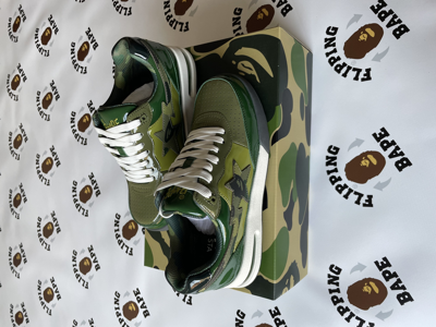 Pre-owned Bape Road Sta 1 Shoes In Green