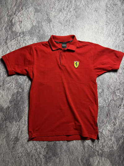 Pre-owned Ferrari X Racing Vintage Scuderia Ferrari 2002 Polo Small Logo Basic Logo Tee In Red