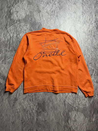 Pre-owned Oneill X Vintage Y2k Vintage O'neill Surf Skate Japan Style Sweatshirt In Orange