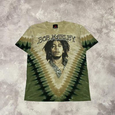 Pre-owned Bob Marley X Vintage Bob Marley Songs Of Freedom Tye Dye T-shirt In Multicolor