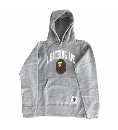 Pre-owned Bape Happy New Year Hoodie (ss22) In Heather Grey