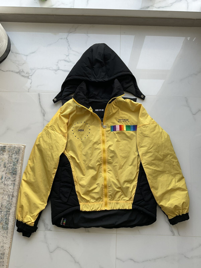 Pre-owned Hood By Air Veteran Exclusive Yellow Patch Jacket