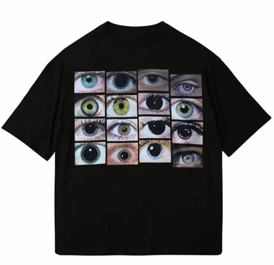 Pre-owned Archival Clothing X Avant Garde Eyes T-shirt In Black