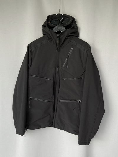 Pre-owned C P Company X Massimo Osti Cp Company Tactical Multipocket Goggle Jacket Softshell In Black