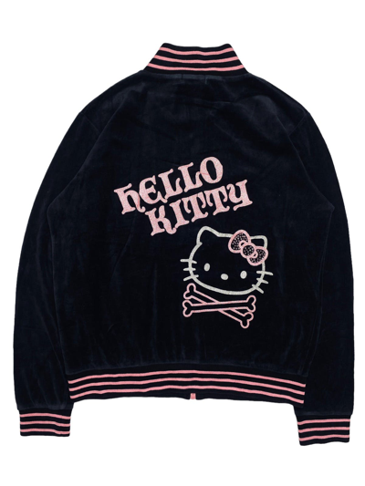 Pre-owned Angel Blue X Hysteric Glamour 2008 Hello Kitty - Velour Tracktop Jacket In Black