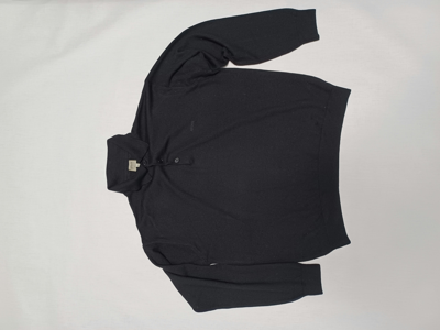 Pre-owned Armani Collezioni X Italian Designers Made In Italy Wool 90's Armani Collezioni 1/4 Quater Sweater In Black