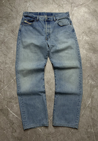 Pre-owned Archival Clothing X Diesel Vintage Diesel Jeans Dirty Pants Faded Denim Distressed Y2k In Blue