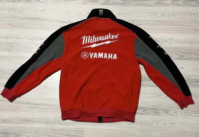 Pre-owned Racing X Yamaha Vintage Fleece Zip Yamaha Monster Energy Racing Jacket In Red