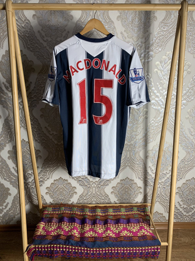 Pre-owned Soccer Jersey X Umbro Vintage Umbro West Bromwich Albion Macdonald Soccer Jersey In White