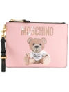 MOSCHINO teddy bear clutch bag,POLYURETHANE100%