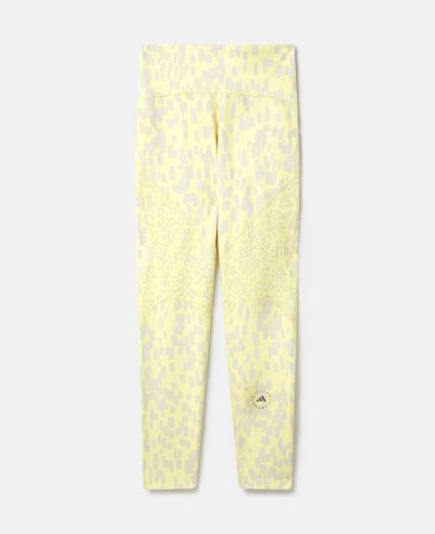 Stella Mccartney Truepurpose Optime Training 7/8 Leggings In Blush Yellow/chalk Pearl