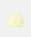 Stella Mccartney Truepurpose Power Impact Medium Support Sports Bra In Blush Yellow/chalk Pearl