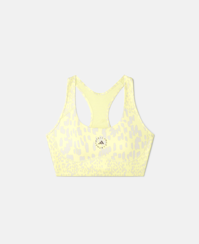 Stella Mccartney Truepurpose Power Impact Medium Support Sports Bra In Blush Yellow/chalk Pearl