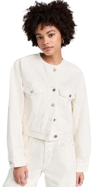 Citizens Of Humanity Renata Collarless Deconstructed Jacket Pashmina In White
