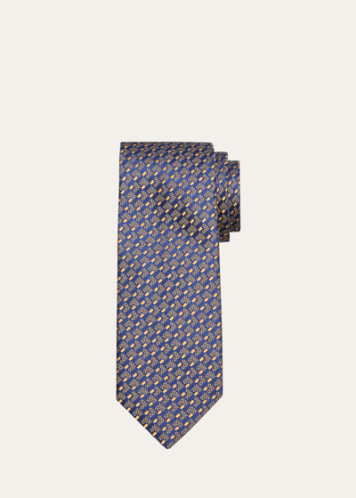 Charvet Men's Silk Micro-geometric Tie In 4 Yel