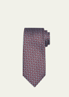 Charvet Men's Silk Geometric Jacquard Tie In 13 Brn