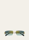 Cartier Rectangular Frame Sunglasses In Multi