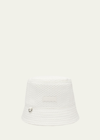 Jacquemus Braided Motif Knitted Le Bob Bucket Hat In White 100
