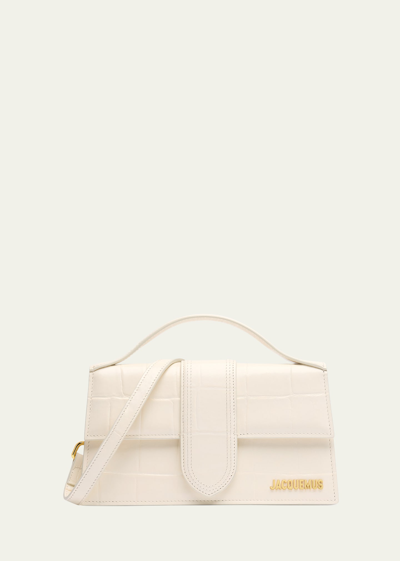 Jacquemus Le Grand Bambino Leather Top-handle Bag In Ivory