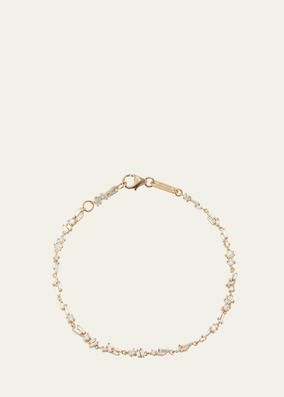 Suzanne Kalan Classic Diamond Sparkler Chain Bracelet In Gold