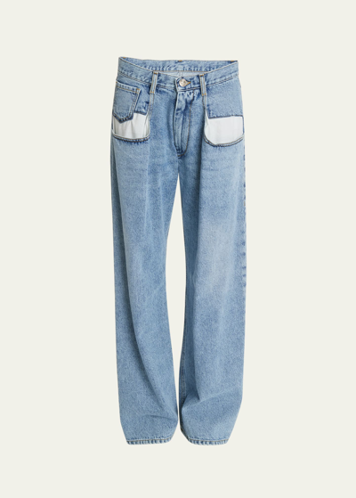 MAISON MARGIELA 5-POCKET WIDE-LEG DENIM PANTS