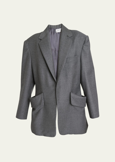 Maison Margiela Tuxedo Wool Jacket In Grey