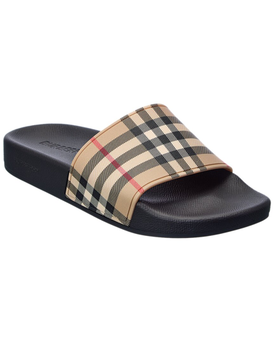 Burberry Neutral Vintage Check Slides In Beige