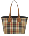 Burberry Medium London Check-pattern Tote Bag In Brown
