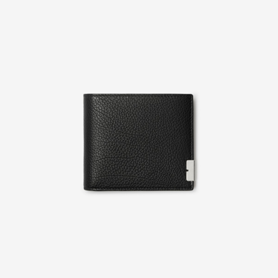 Burberry B Cut Bifold Coin Wallet In Black