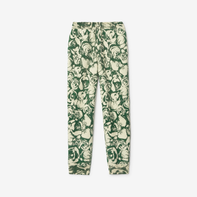 Burberry Rose Wool Jogging Pants In Ivy