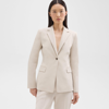 Theory Sculpted Blazer In Stretch Cotton-blend In New Sand