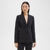 Theory Sculpted Blazer In Stretch Cotton-blend In Black