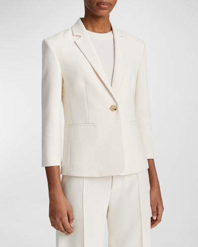 Vince Shrunken Bracelet-sleeve Blazer In Off White