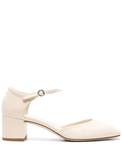 Aeyde Magda 45mm Leather Pumps In Beige