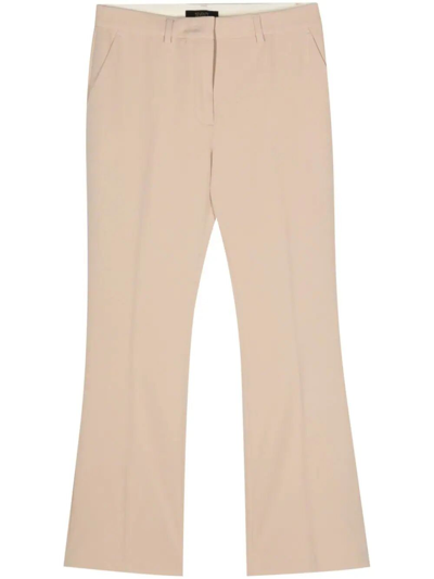 Seventy High-waist Flared Trousers In Brown