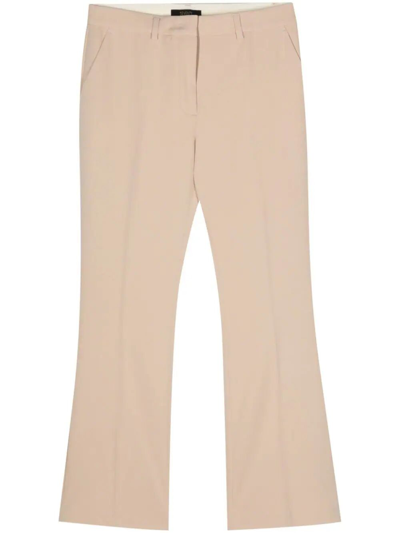 Seventy High-waist Flared Trousers In Beige