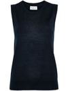 P.a.r.o.s.h Parosh Sleeveless Crew Neck Sweater In Blue