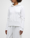 NORMA KAMALI STRETCH TERRY HOODED TOP